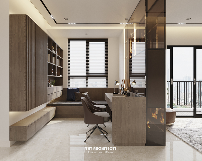 tht architects - Chung cư Vinhome Grand Park - phòng khách bếp 03